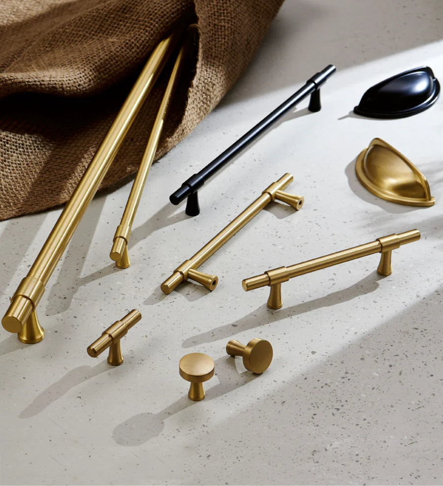 Gold Hardware Sample The Importance of Hardware Finishes — Vanity Shop