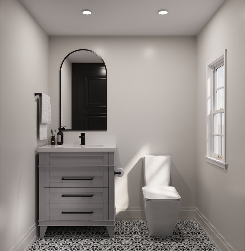 Avenue 30" Solid Wood Vanity w/ Quartz Countertop