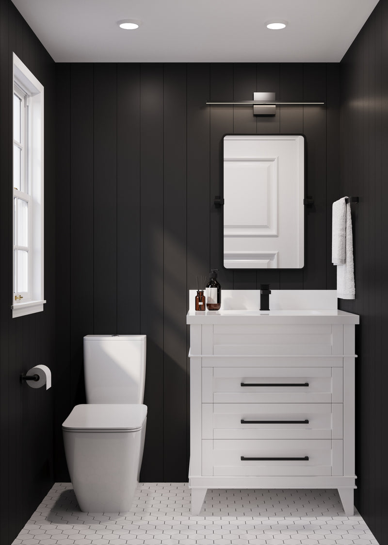 Avenue 30" Solid Wood Vanity w/ Quartz Countertop