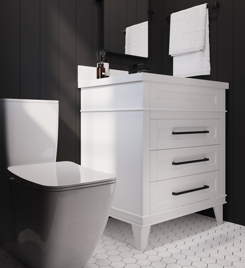 Avenue 30" Solid Wood Vanity w/ Quartz Countertop