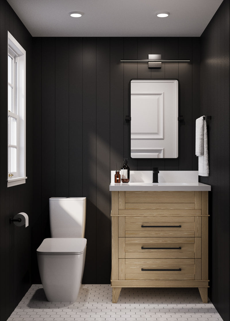 Avenue 30" Solid Wood Vanity w/ Quartz Countertop