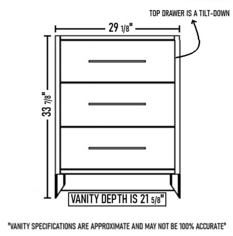 Capri 30" Vanity with Quartz Countertop