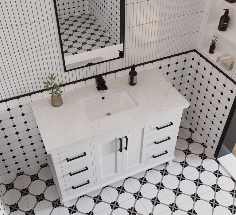 Midtown 48" Solid Wood Vanity with Quartz Countertop