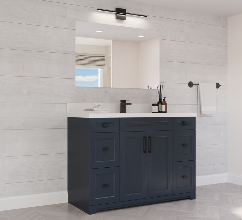 Hampton 48" Solid-Wood Vanity with Quartz Countertop