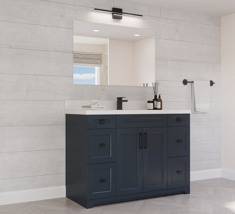 Hampton 48" Solid-Wood Vanity with Quartz Countertop