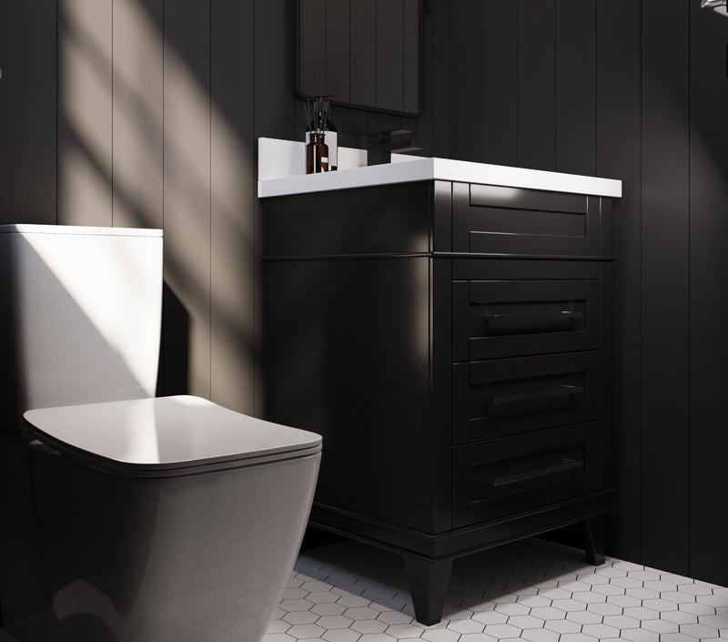 Avenue 24" Solid Wood Vanity w/ Quartz Countertop