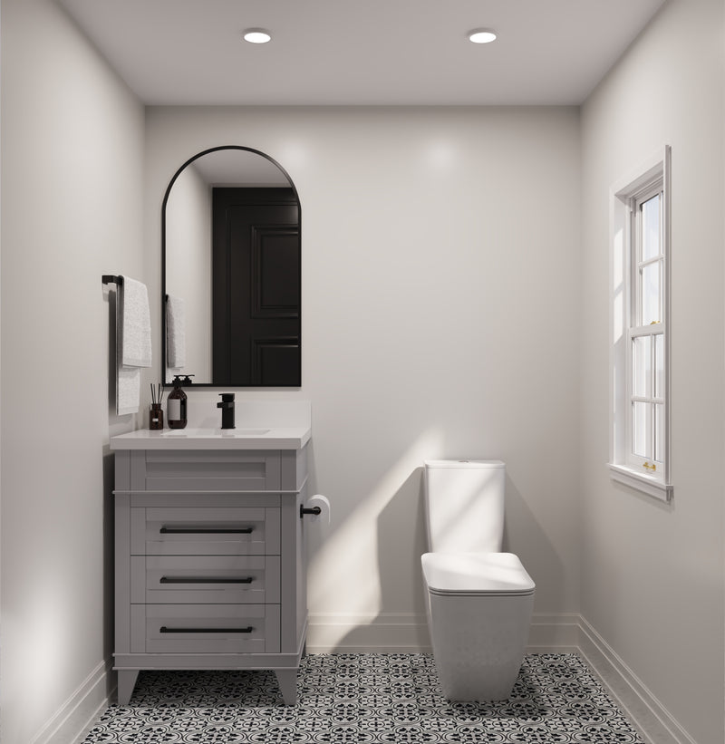 Avenue 24" Solid Wood Vanity w/ Quartz Countertop