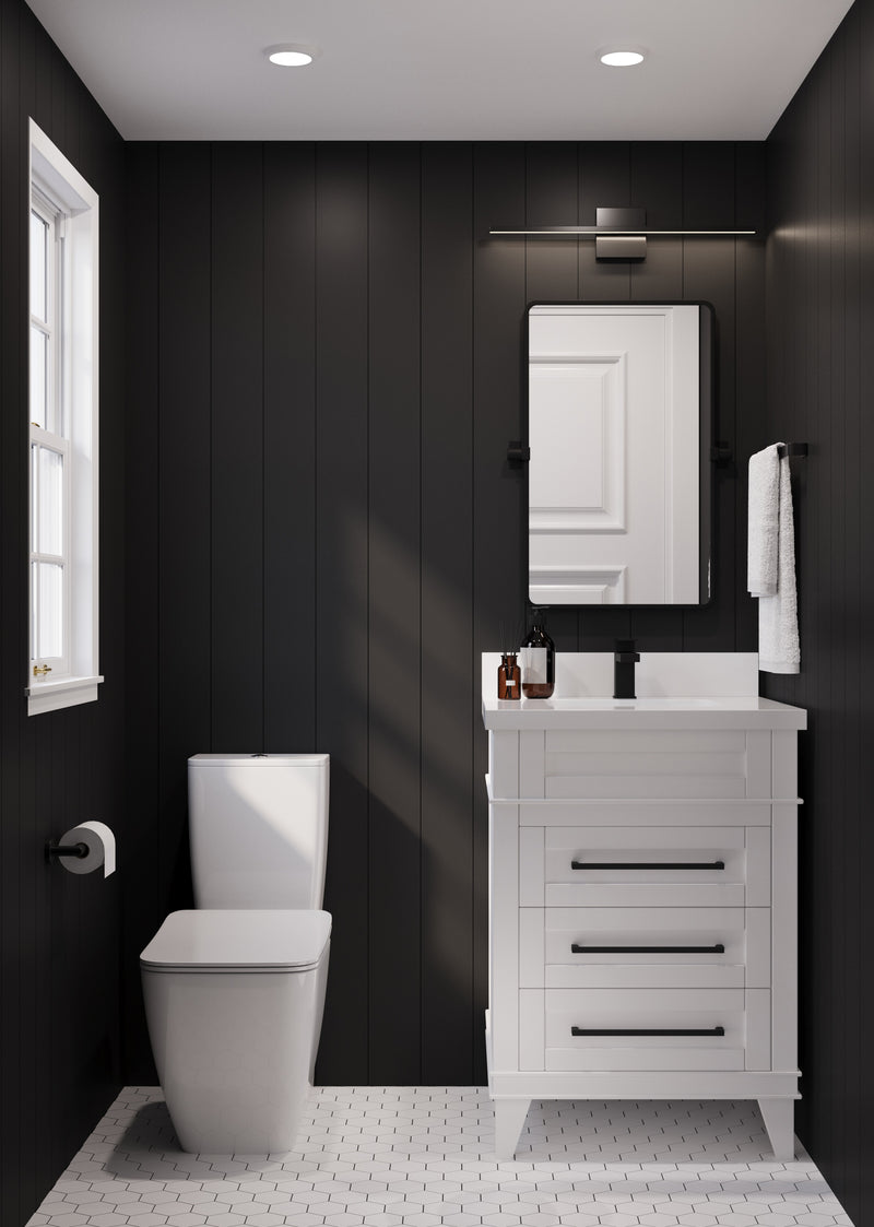 Avenue 24" Solid Wood Vanity w/ Quartz Countertop