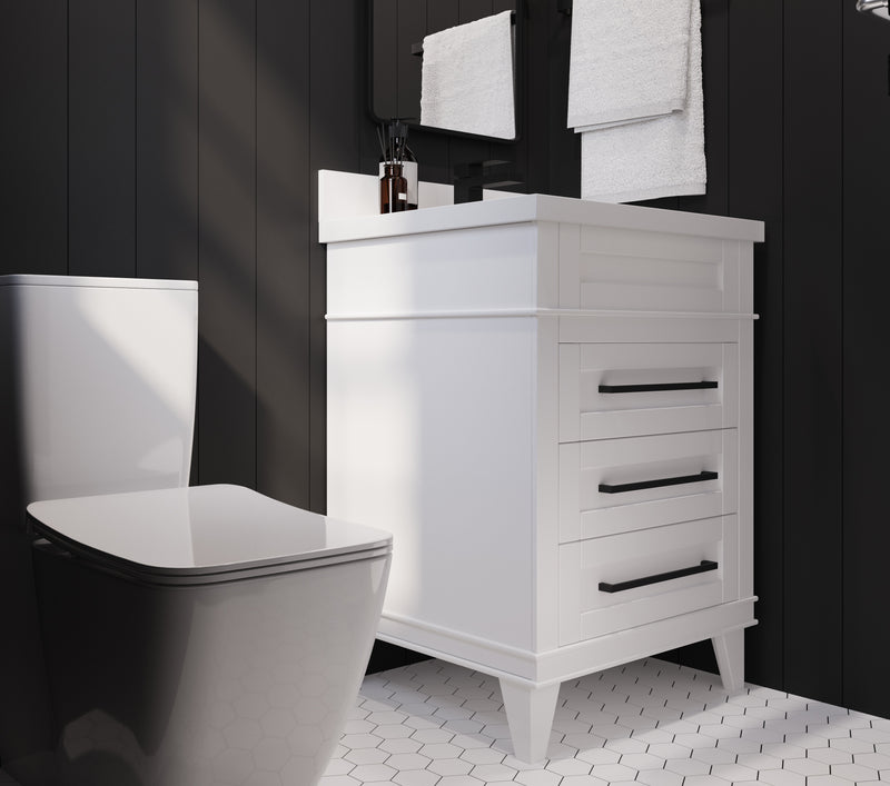Avenue 24" Solid Wood Vanity w/ Quartz Countertop