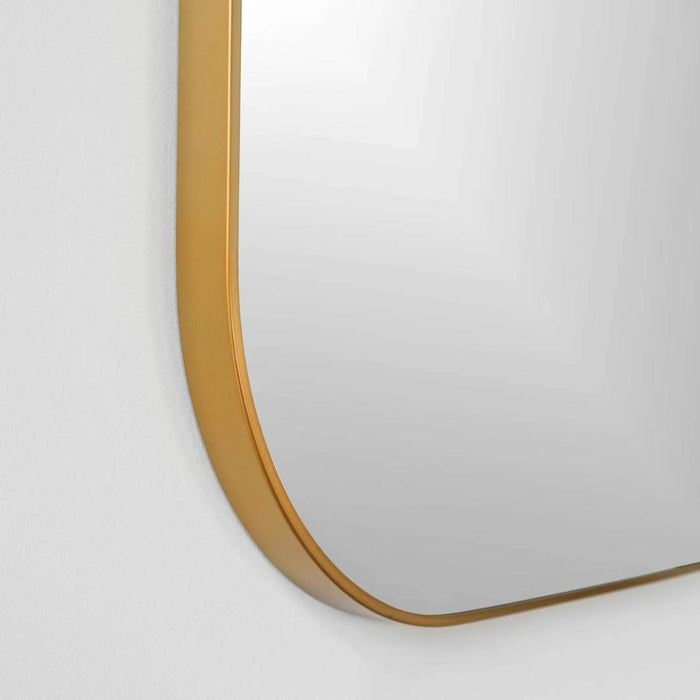 Luna Gold Curved Corner Mirror 24x36"