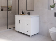 42" Hudson Solid Wood Vanity - White - 2 Door/2 Drawers