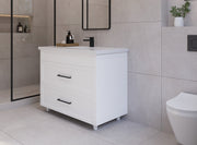 42" Hudson Solid Wood Vanity - White - All Drawers