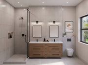 72" Hudson Solid Wood Double Vanity - Natural Oak - All Drawers