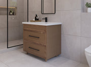 36" Hudson Solid Wood Vanity - Natural Oak - All Drawers