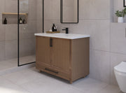 42" Hudson Solid Wood Vanity - Natural Oak - 2 Door/Drawer