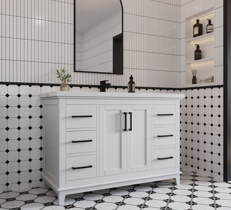 Midtown 48" Solid Wood Vanity with Quartz Countertop