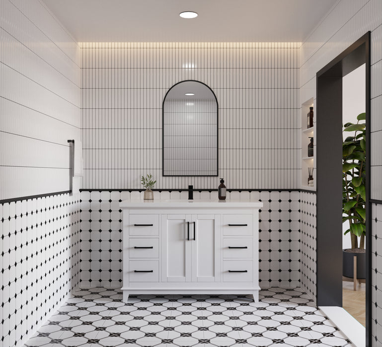 Midtown 48" Solid Wood Vanity with Quartz Countertop