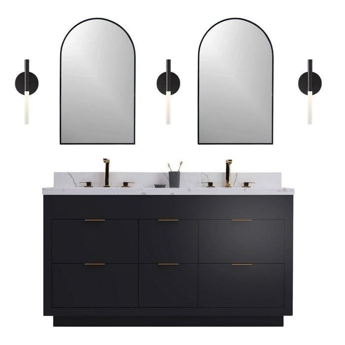 Modena 60" Solid Wood Vanity w/ Sintered Stone Countertop