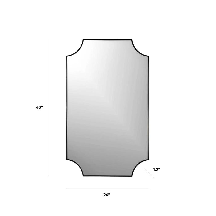 Aurora Black Octagonal Mirror 24x40"