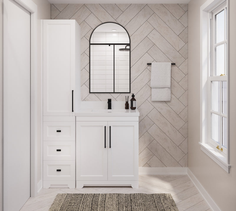 Westmount Solid-Wood Canadian Single Door Linen Tower