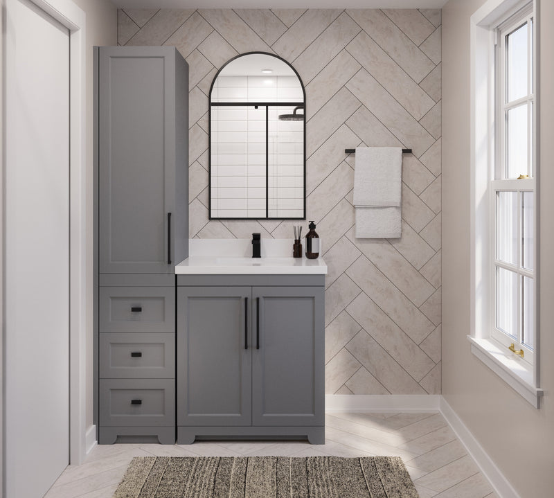 Westmount Solid-Wood Canadian Single Door Linen Tower