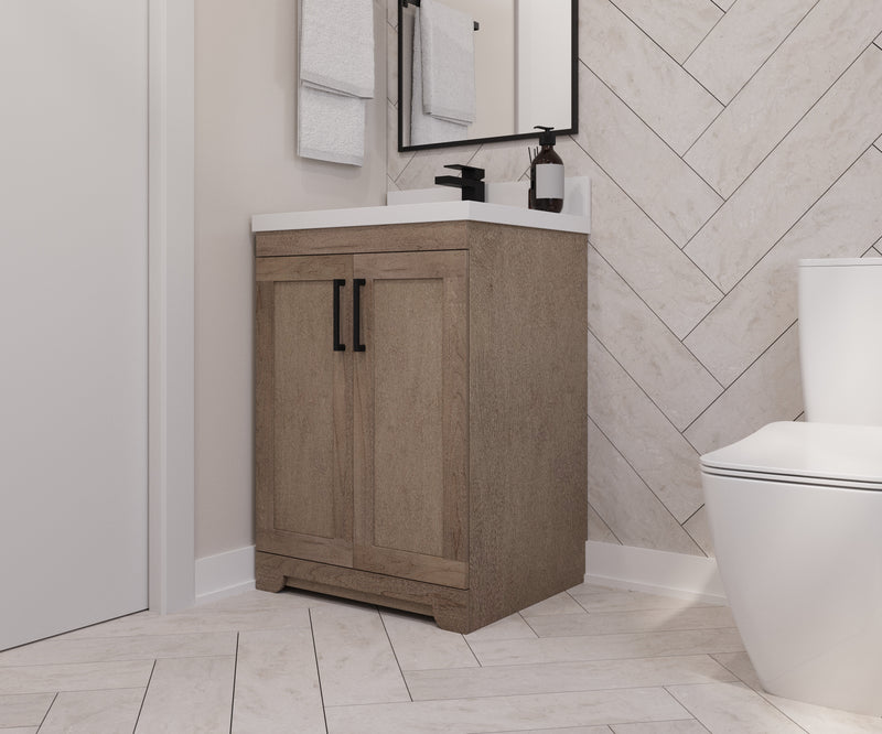 Westmount 24" Solid-Wood Canadian-Made Vanity w/ Quartz Top