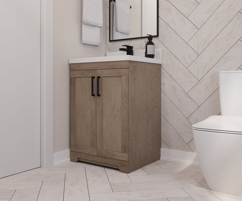 Westmount 24" Solid-Wood Canadian-Made Vanity w/ Quartz Top