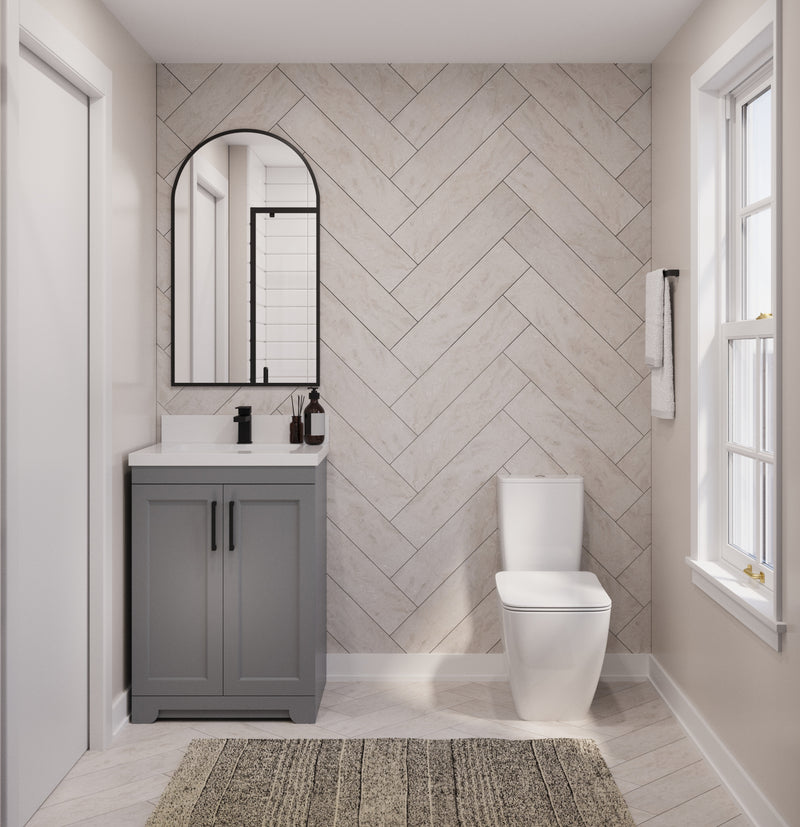 Westmount 24" Solid-Wood Canadian-Made Vanity w/ Quartz Top