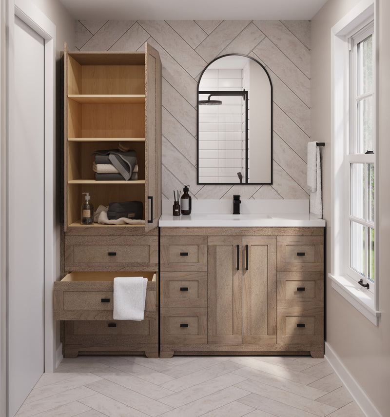 Westmount Solid-Wood Canadian Double Door Linen Tower