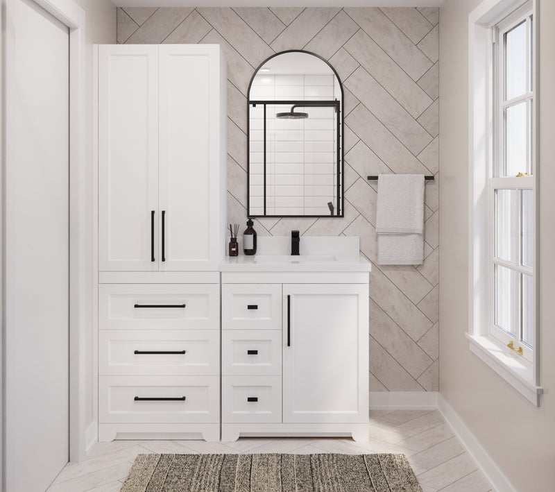 Westmount Solid-Wood Canadian Double Door Linen Tower