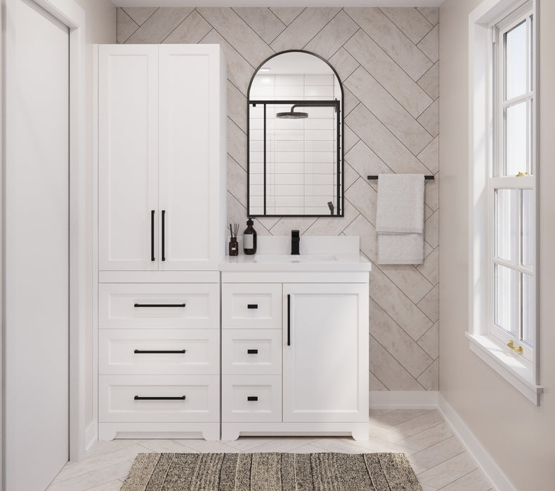 Westmount Solid-Wood Canadian Double Door Linen Tower