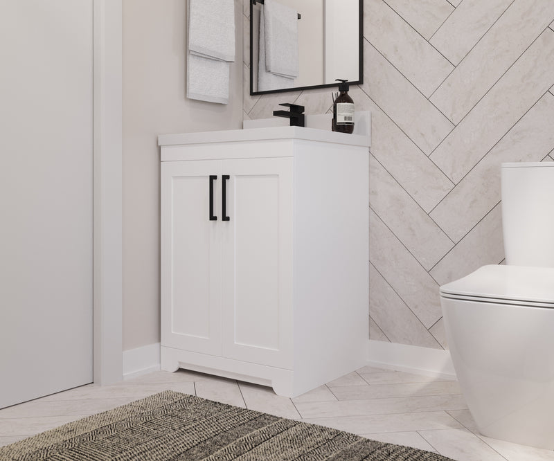 Westmount 24" Solid-Wood Canadian-Made Vanity w/ Quartz Top