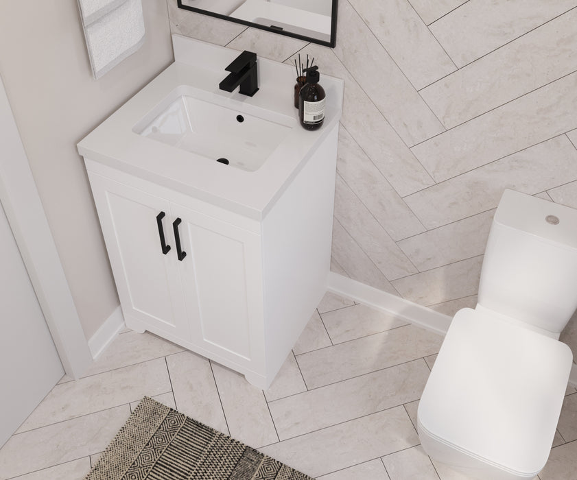 Westmount 24" Solid-Wood Canadian-Made Vanity w/ Quartz Top