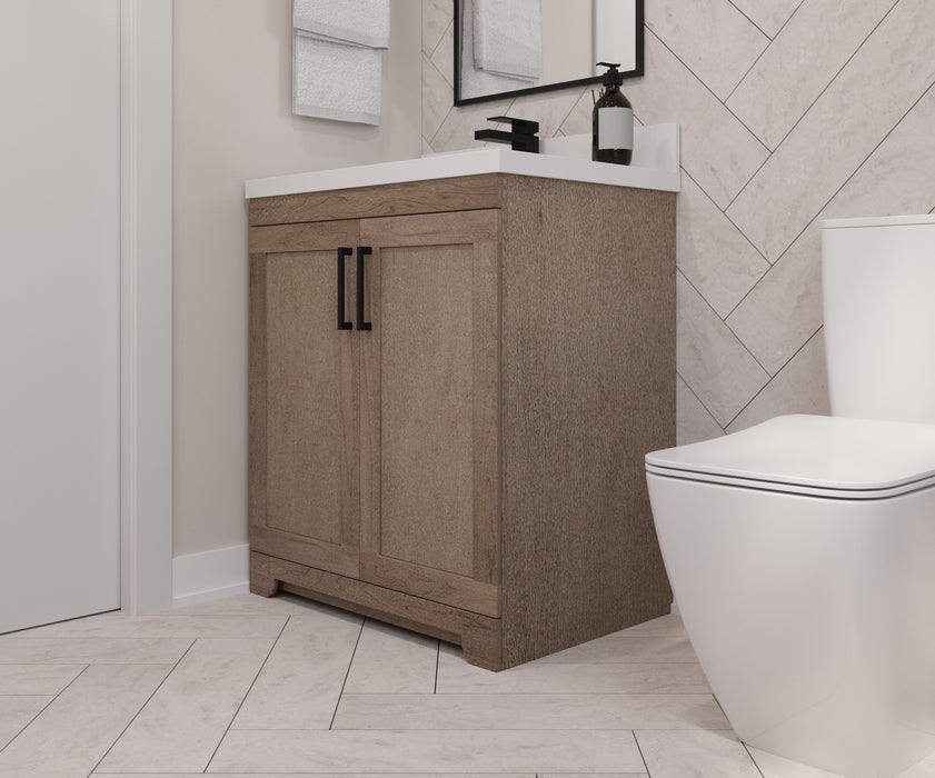 Westmount 30" Solid-Wood Canadian-Made Vanity w/ Quartz Top