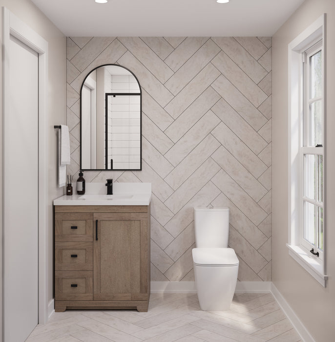 Westmount 30" Solid-Wood Canadian Vanity w/ Quartz Top [Drawers]