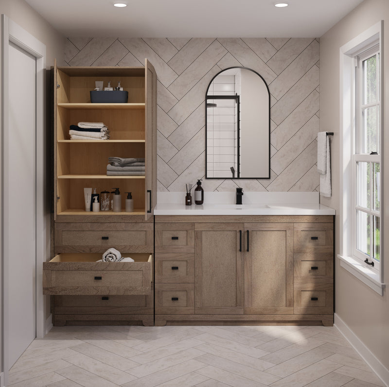 Westmount Solid-Wood Canadian Double Door Linen Tower