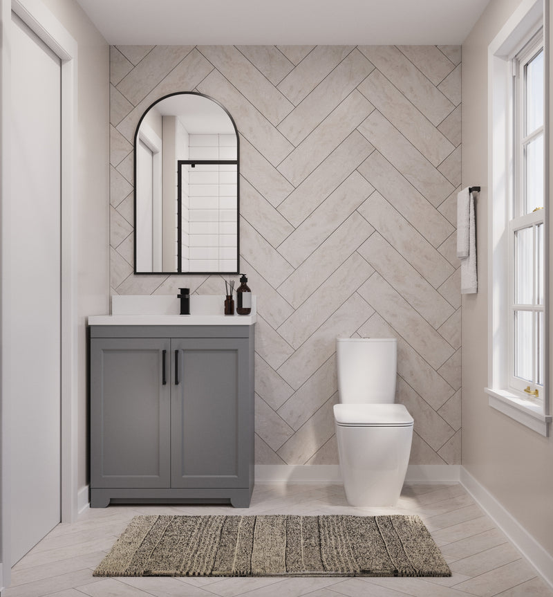 Westmount 30" Solid-Wood Canadian-Made Vanity w/ Quartz Top