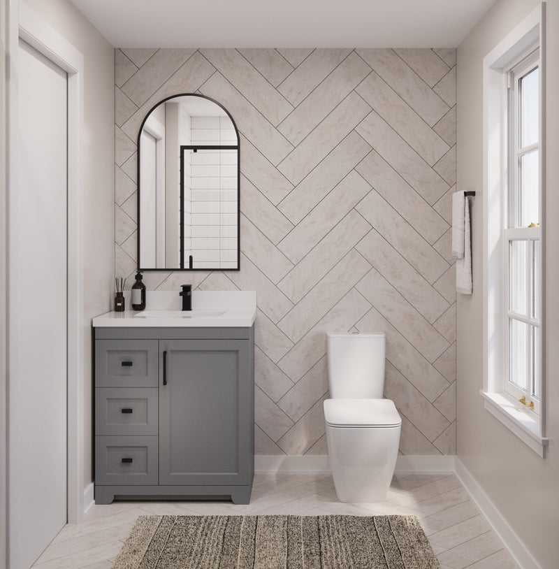 Westmount 30" Solid-Wood Canadian Vanity w/ Quartz Top [Drawers]