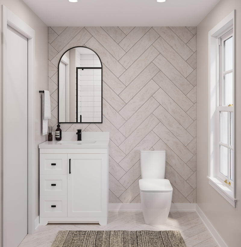 Westmount 30" Solid-Wood Canadian Vanity w/ Quartz Top [Drawers]