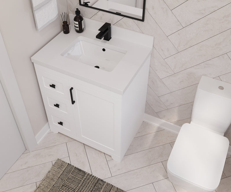 Westmount 30" Solid-Wood Canadian Vanity w/ Quartz Top [Drawers]