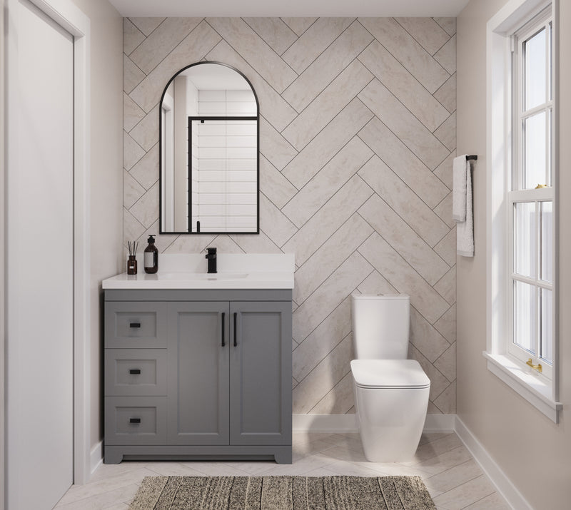 Westmount 36" Solid-Wood Canadian-Made Vanity w/ Quartz Top