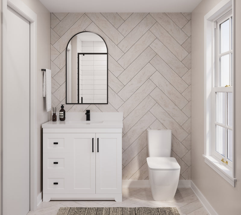 Westmount 36" Solid-Wood Canadian-Made Vanity w/ Quartz Top