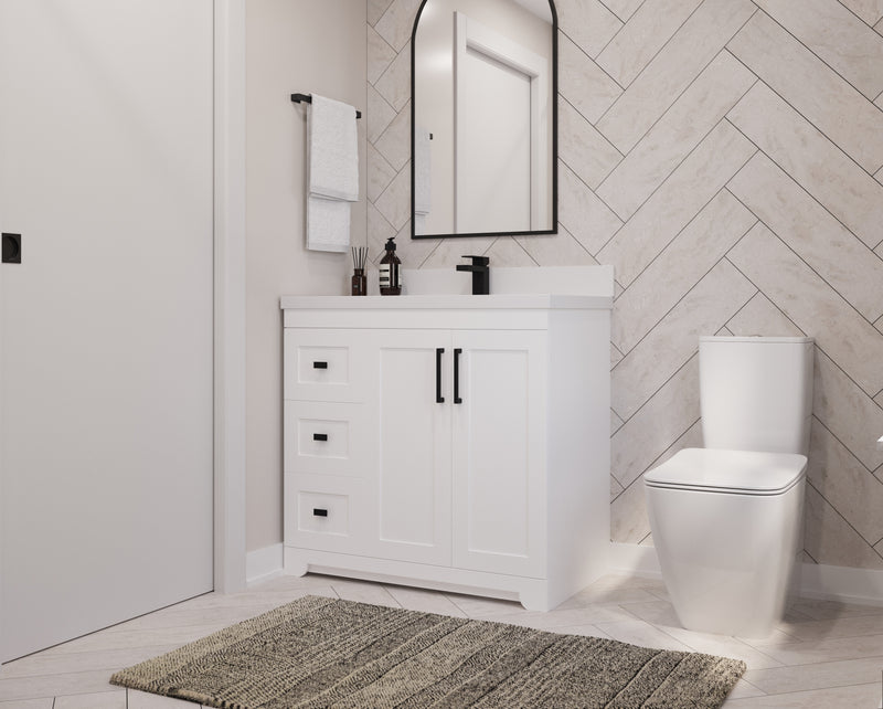 Westmount 36" Solid-Wood Canadian-Made Vanity w/ Quartz Top