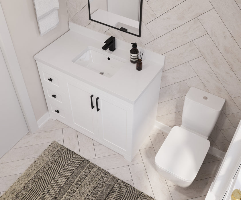 Westmount 42" Solid-Wood Canadian-Made Vanity w/ Quartz Top