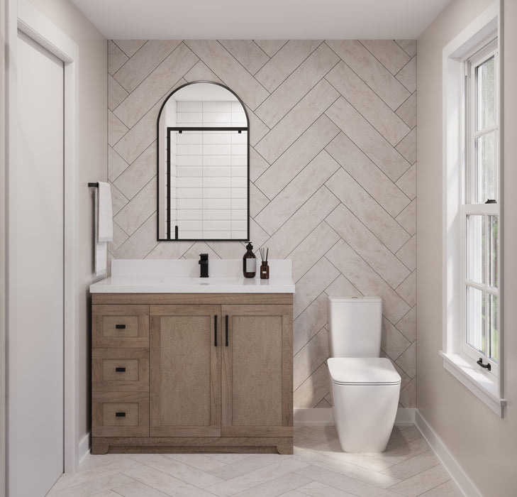 Westmount 42" Solid-Wood Canadian-Made Vanity w/ Quartz Top