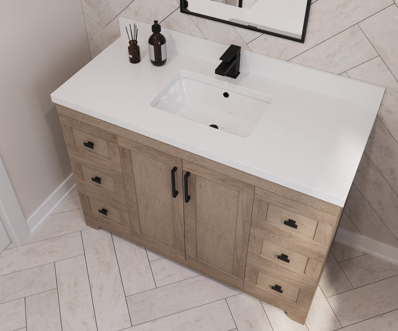 Westmount 48" Solid-Wood Canadian-Made Vanity w/ Quartz Top