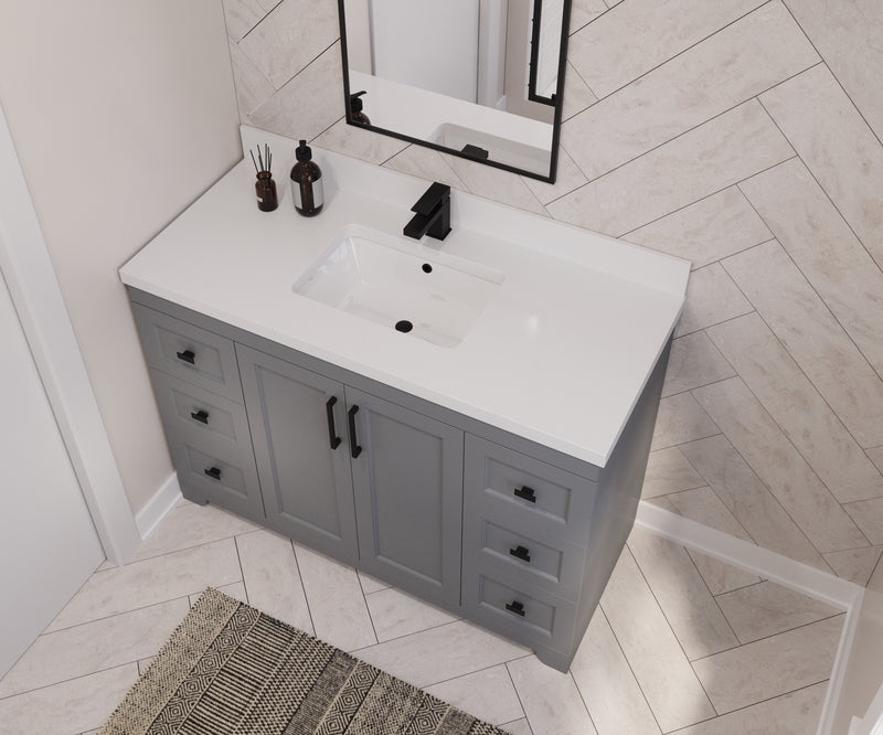 Westmount 48" Solid-Wood Canadian-Made Vanity w/ Quartz Top