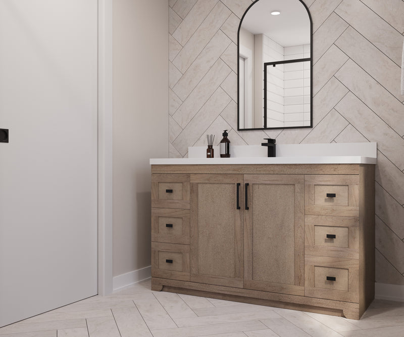 Westmount 54" Solid-Wood Canadian-Made Vanity w/ Quartz Top