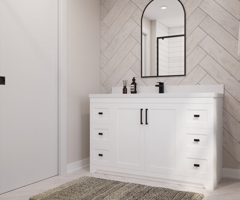 Westmount 54" Solid-Wood Canadian-Made Vanity w/ Quartz Top