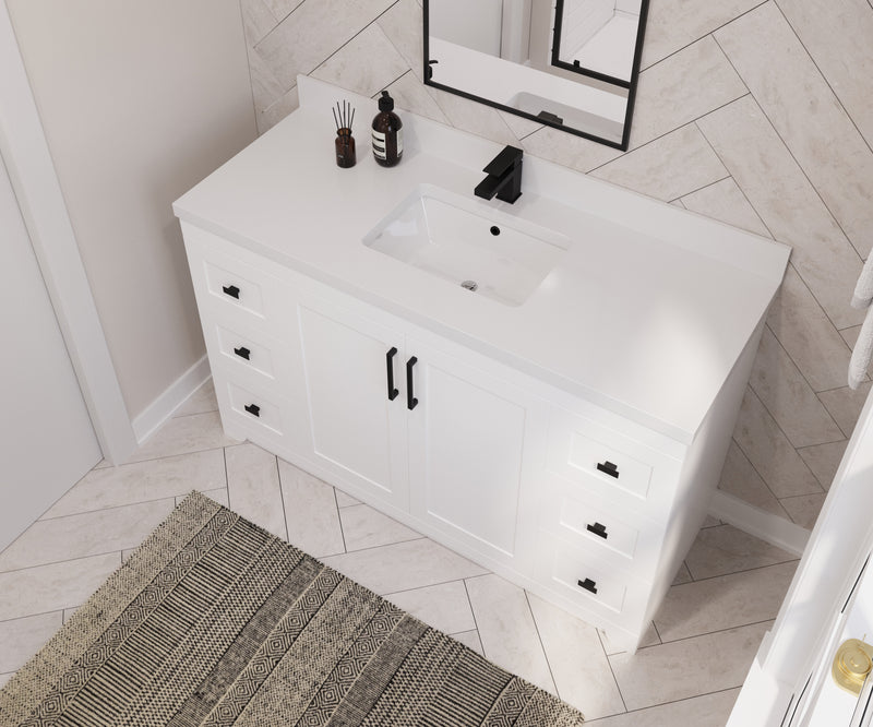 Westmount 54" Solid-Wood Canadian-Made Vanity w/ Quartz Top